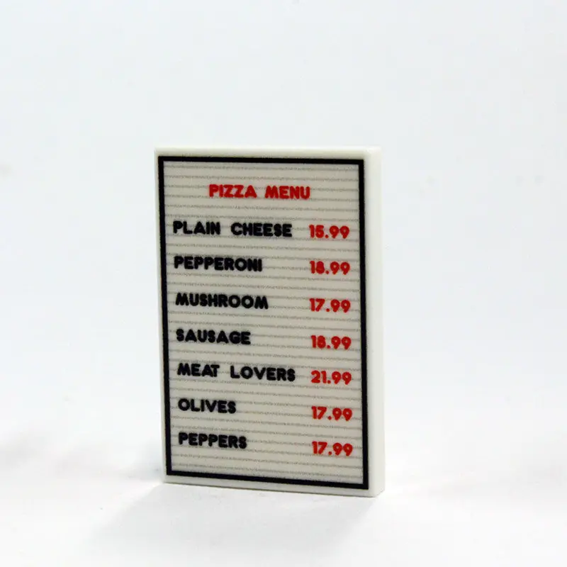 2X3 Classic Menu Board - Pizza Menu 1