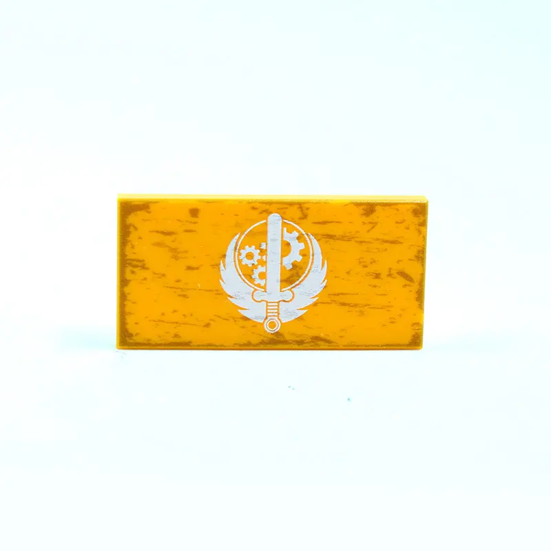 2X4 Fallout Flag - Brotherhood Of Steel - Lt Orange 1