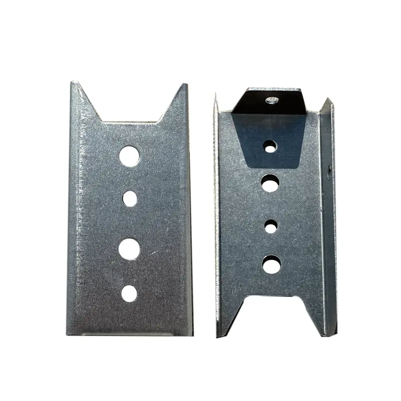 2X4 Metal Fence Brackets For Wood Posts - Galvanized 1