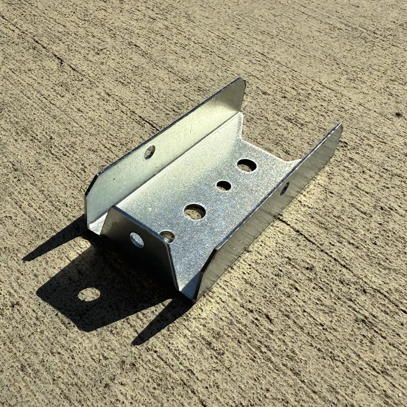 2X4 Metal Fence Brackets For Wood Posts - Galvanized 2