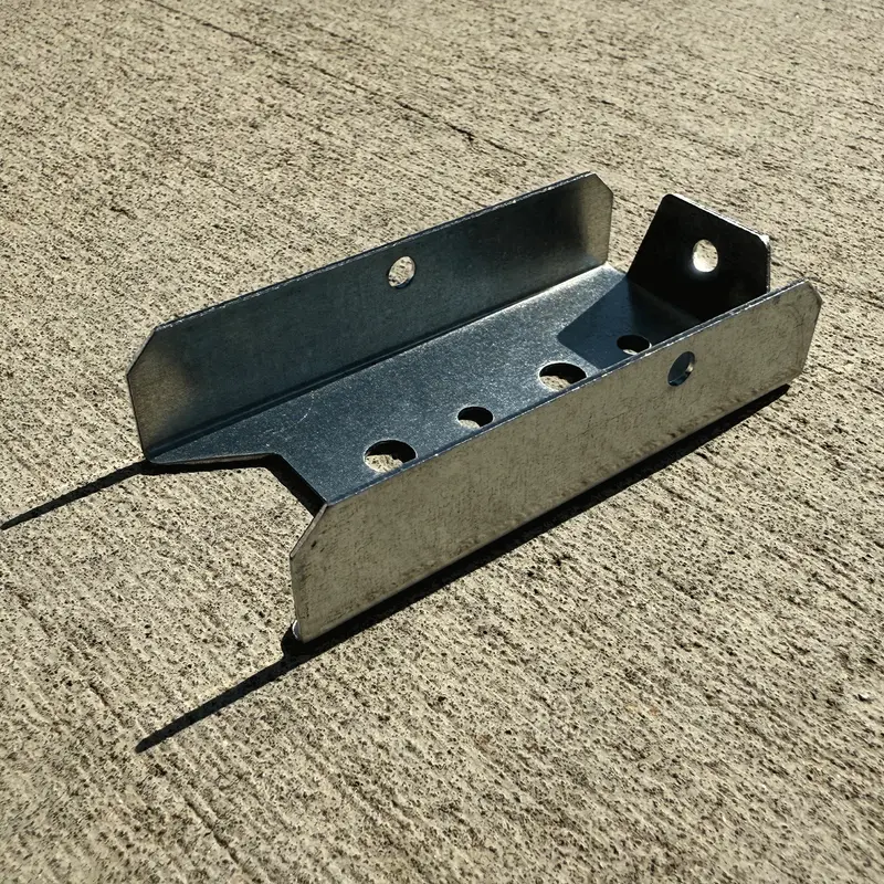 2X4 Metal Fence Brackets For Wood Posts - Galvanized 9