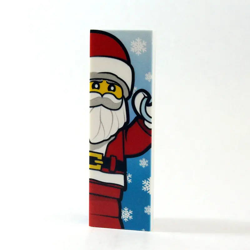 2X6 Door Sign - Blue Santa 1