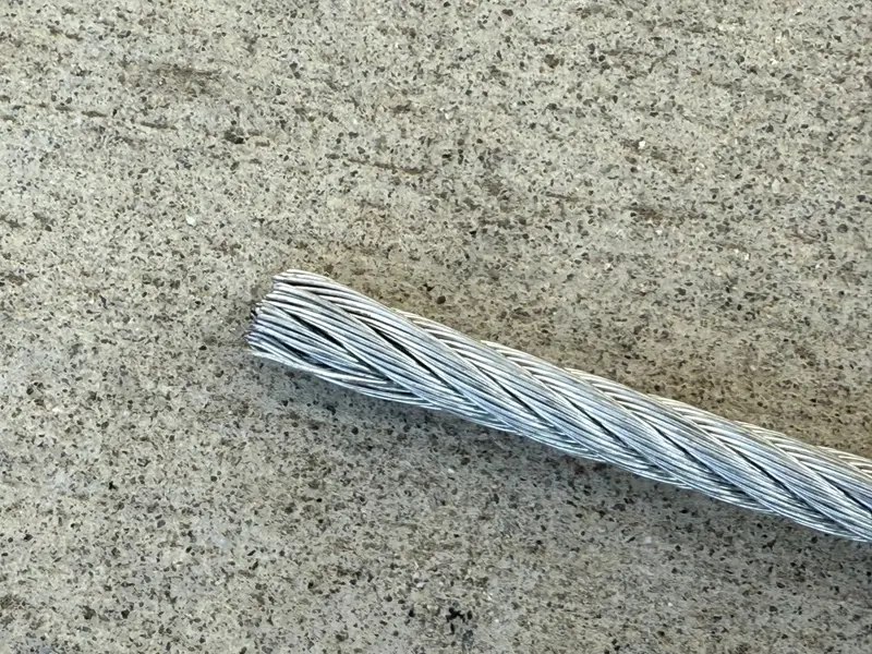 3/16" X 50 Ft Galvanized Braided Steel Cable W/ Looped End (7X19 Wire Rope) 5