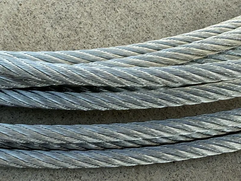 3/16" X 50 Ft Galvanized Braided Steel Cable W/ Looped End (7X19 Wire Rope) 6
