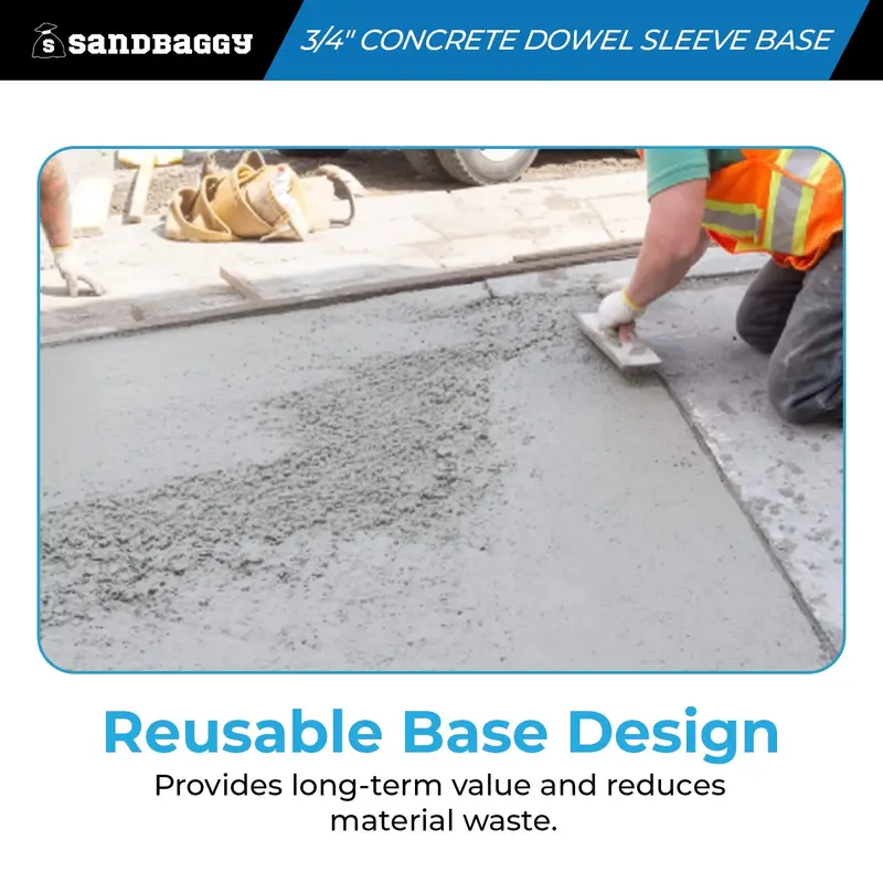 3/4" Concrete Dowel Sleeve Base - Concrete Joint Alignment 7