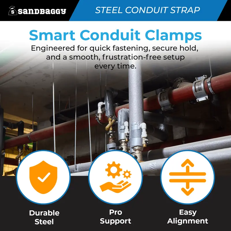 3/4-Inch One-Hole Conduit Strap | Steel Clamp For Rigid/Imc 7