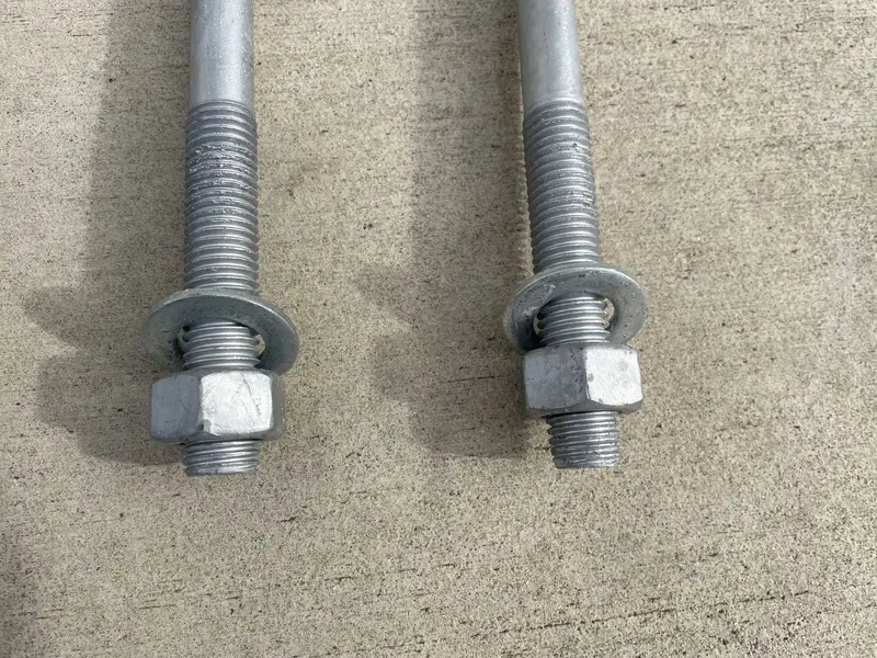 3/4" X 10" Threaded Concrete Anchor L-Bolts (Nuts & Washers Included) - Galvanized 9
