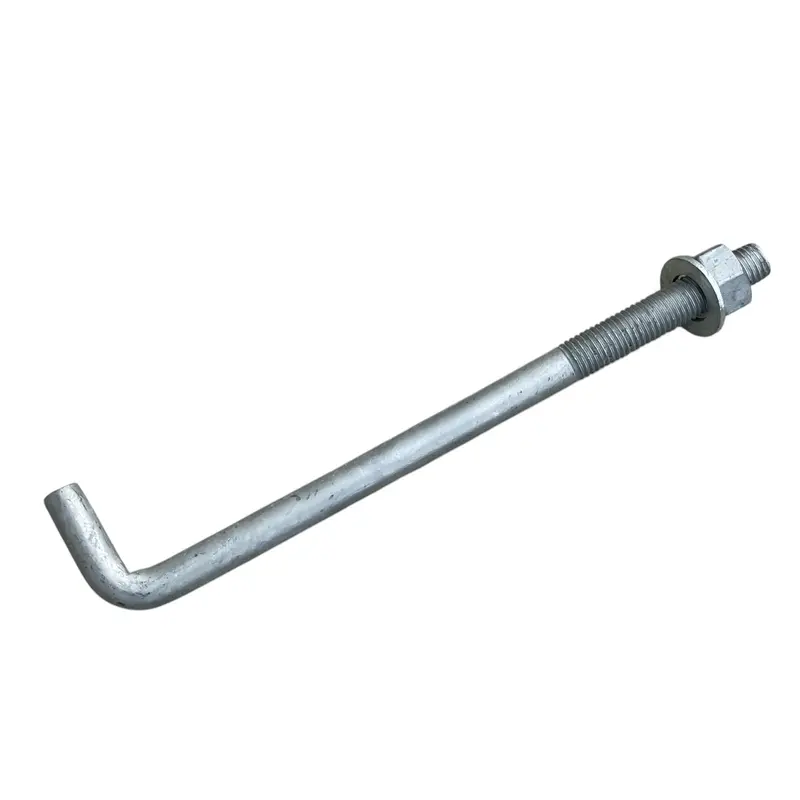 3/4" X 12" Threaded Concrete Anchor L-Bolts (Nuts & Washers Included) - Galvanized 1
