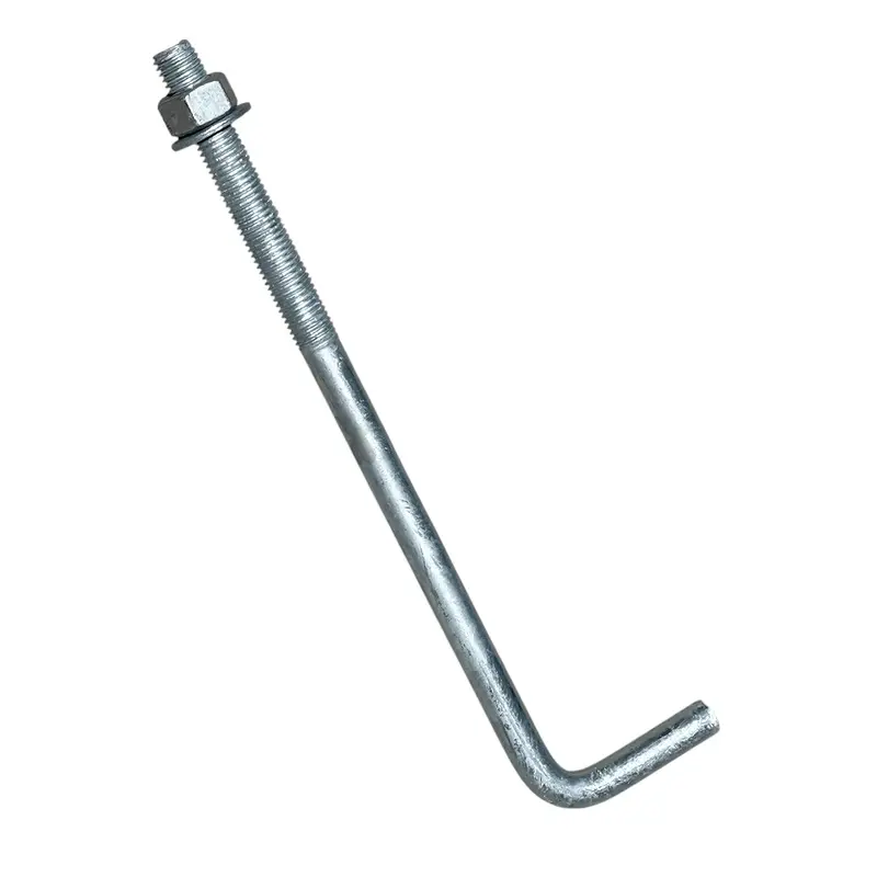 3/4" X 14" Threaded Concrete Anchor L-Bolts (Nuts & Washers Included) - Galvanized 1