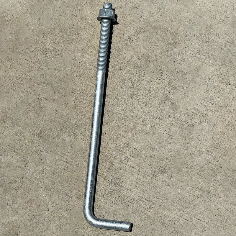 3/4" X 16" Threaded Concrete Anchor L-Bolts (Nuts & Washers Included) - Galvanized 9