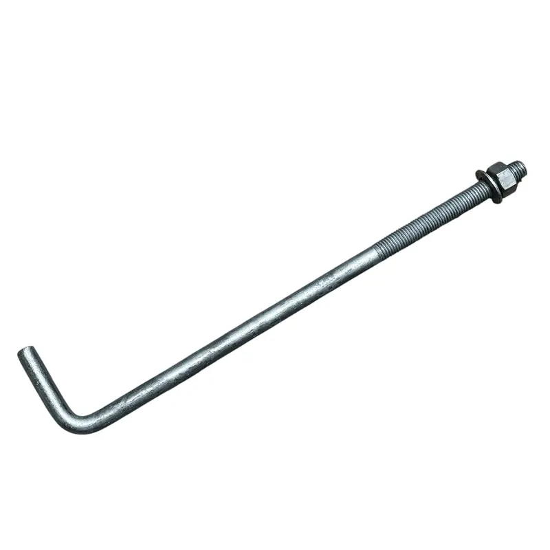 3/4" X 18" Threaded Concrete Anchor L-Bolts (Nuts & Washers Included) - Galvanized 1