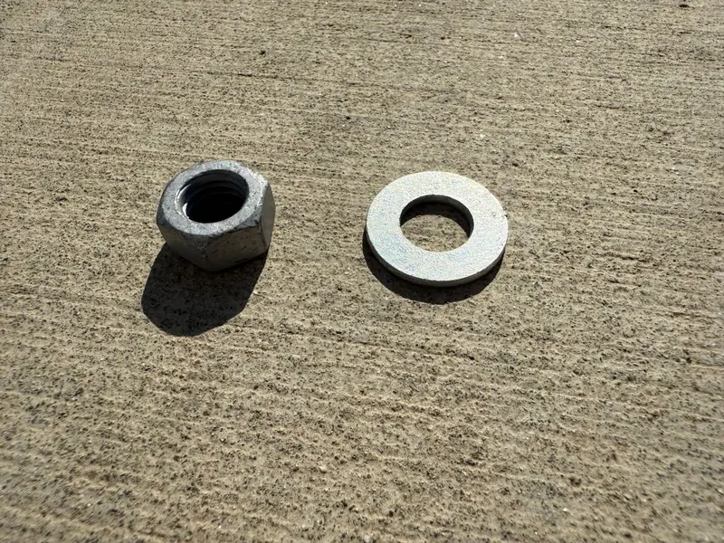 3/4" X 24" Galvanized Threaded J-Bolt Concrete Anchor (Nut & Washer Included) 10