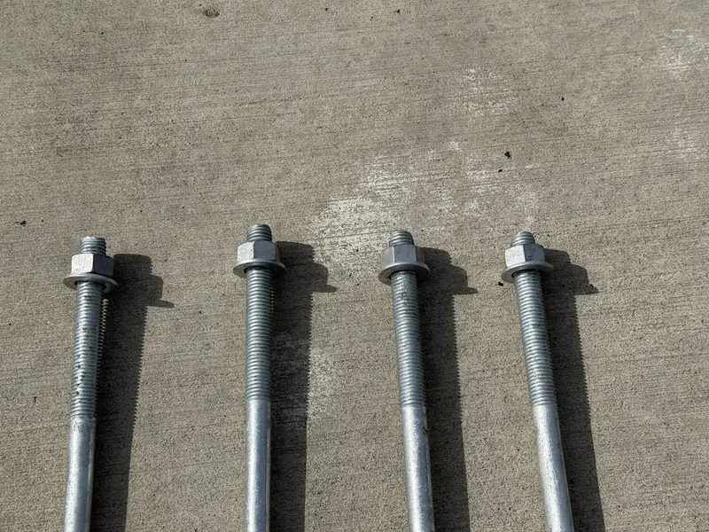 3/4" X 24" Galvanized Threaded J-Bolt Concrete Anchor (Nut & Washer Included) 11