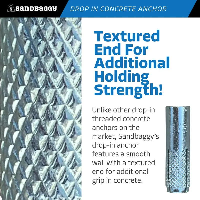 3/8" Drop In Concrete Anchor - Coil Threaded (Zinc Plated) 4