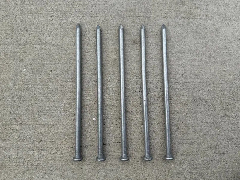 3/8" X 12" Landscape Spike Nails - Galvanized Timber Spikes 8