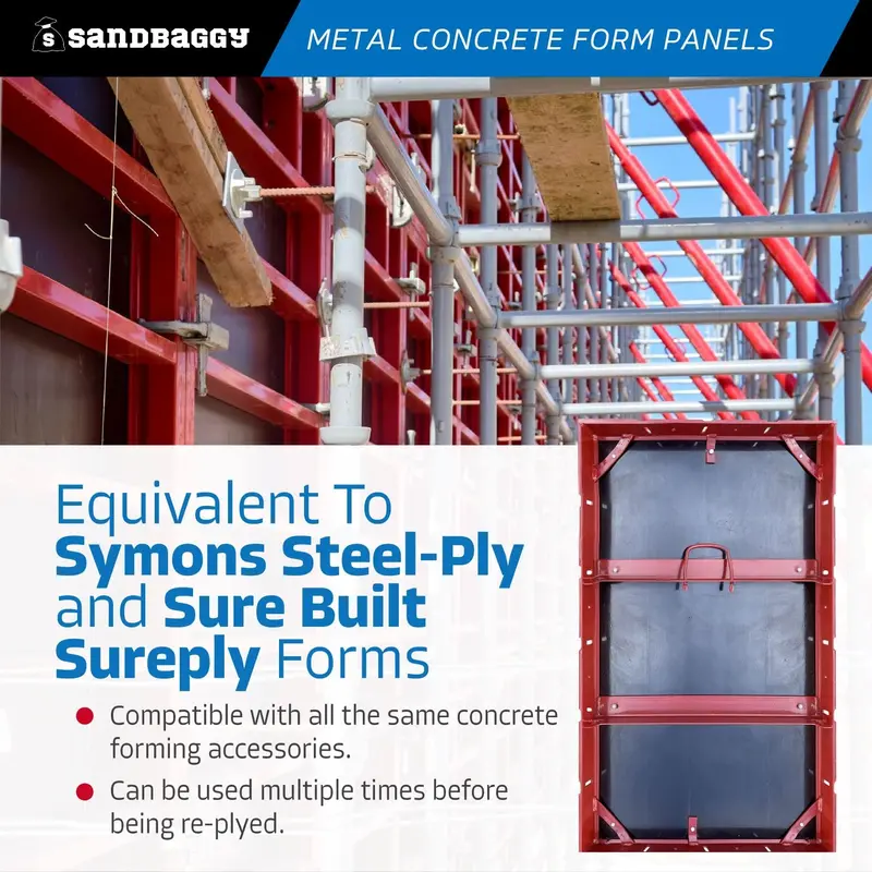 3 Ft Metal Concrete Form Panels For Walls & Columns - Hdo Plywood 4