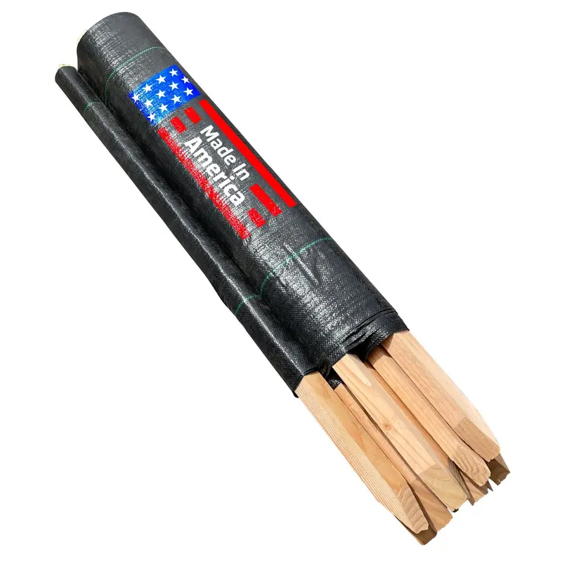 3 Ft X 100 Ft Dot Black Silt Fence With Wood Stakes (4 Ft) - Sediment And Erosion Control - Made In Usa 20