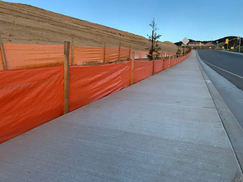 3 Ft X 100 Ft Dot Orange Silt Fence With Wood Stakes (4 Ft) - Sediment And Erosion Control - Made In Usa 11