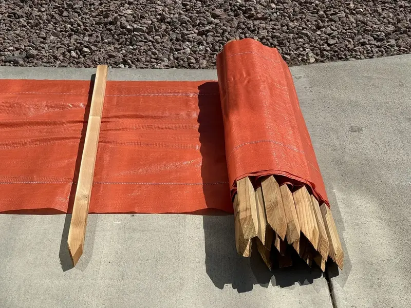 3 Ft X 100 Ft Dot Orange Silt Fence With Wood Stakes (4 Ft) - Sediment And Erosion Control - Made In Usa 17