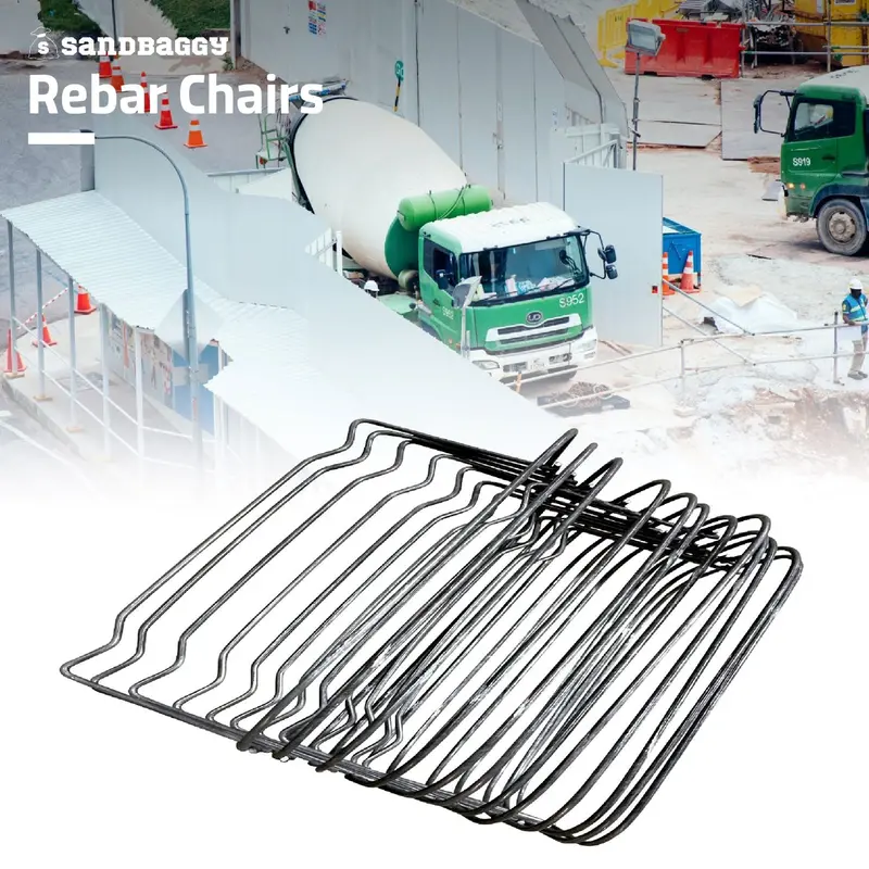 3 Inch Steel Rebar Chairs For Concrete Footings - Double Rod Capacity 9