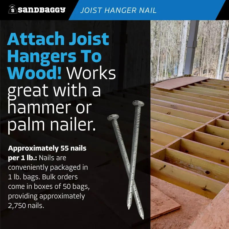 3" Joist Hanger Nails - 9 Gauge Steel (Appx. 55 Nails / Lb) 3