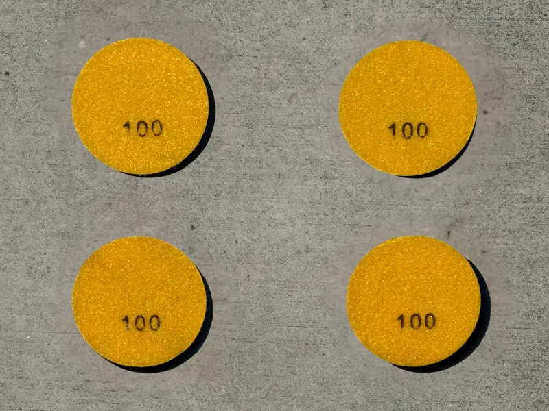 3" Metal Bond Diamond Polishing Pad - 100 Grit (8Mm Thick) 9