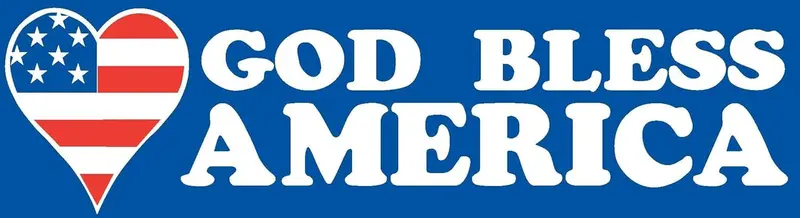 3 Pack God Bless America Bumper Stickers T-132 1