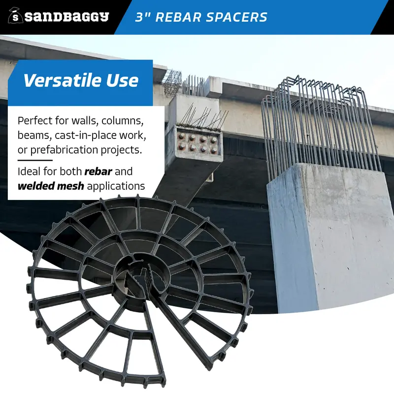 3" Rebar Spacer Wheels - Concrete Form Spacers 3