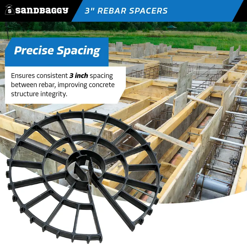 3" Rebar Spacer Wheels - Concrete Form Spacers 4