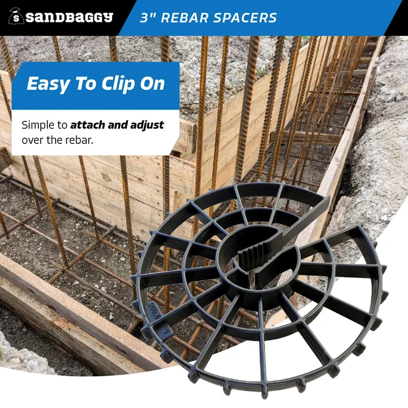 3" Rebar Spacer Wheels - Concrete Form Spacers 8