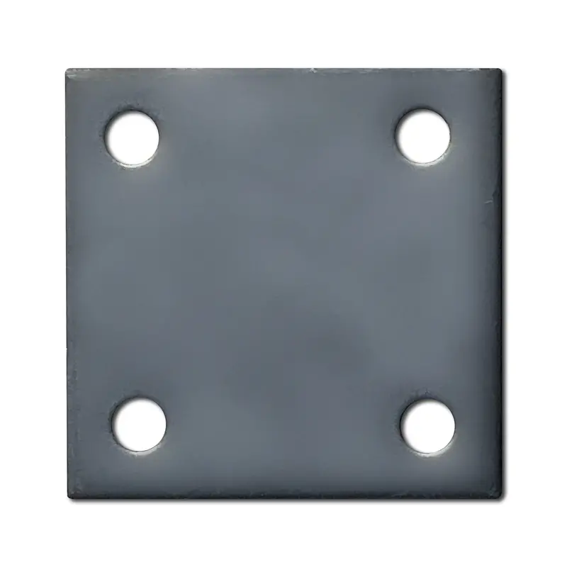 3" X 3" Hot Rolled Steel Base Plate With Holes 1