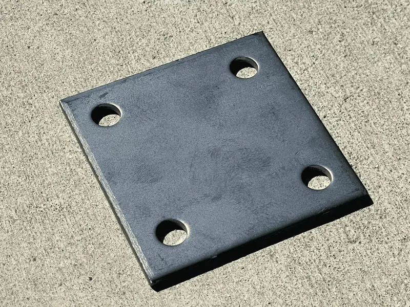 3" X 3" Hot Rolled Steel Base Plate With Holes 10
