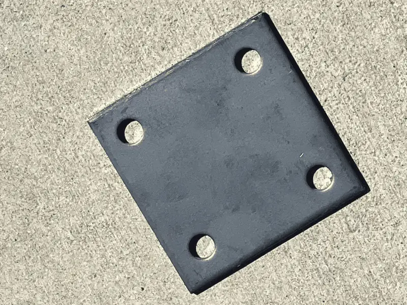 3" X 3" Hot Rolled Steel Base Plate With Holes 9