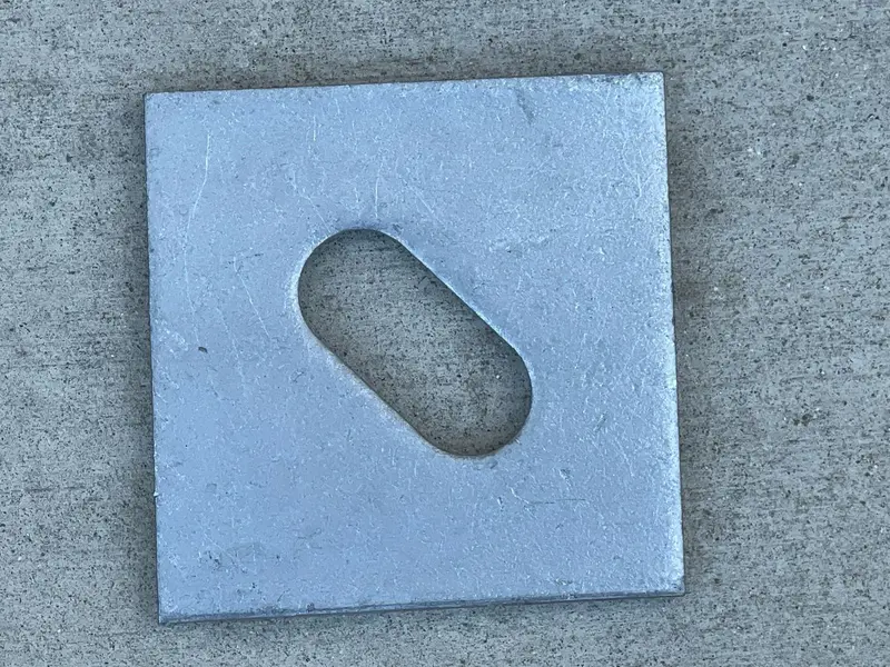3" X 3" Slotted Square Plate Washer (Galvanized) - 5/8" Anchor Bolt Diameter 11