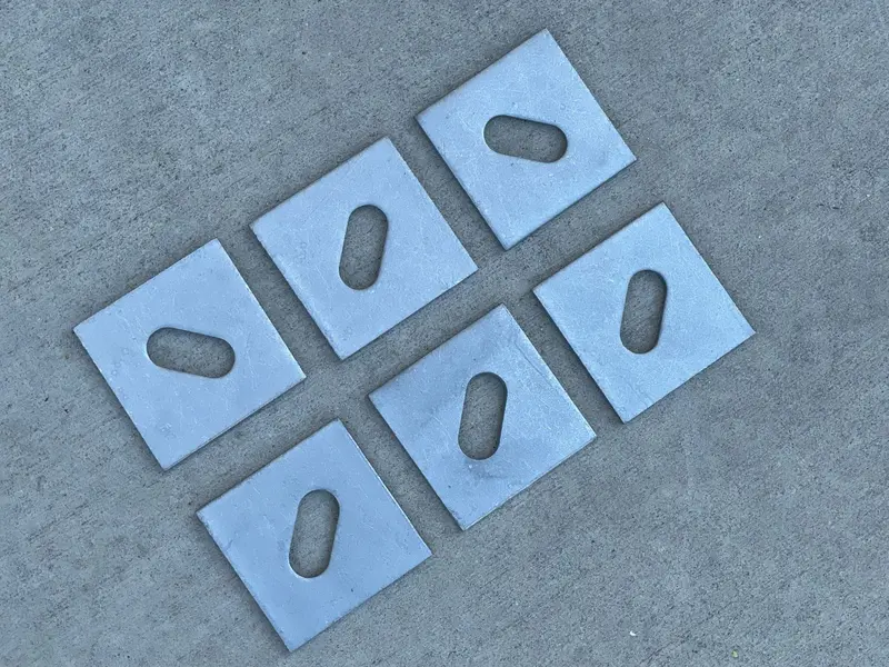 3" X 3" Slotted Square Plate Washer (Galvanized) - 5/8" Anchor Bolt Diameter 9