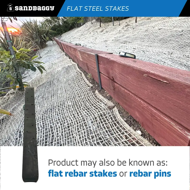 30" Flat Steel Stakes For Concrete Forms With Nail Holes 9