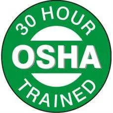 30 Hour Osha Trained Hard Hat Sticker Hm-126 1