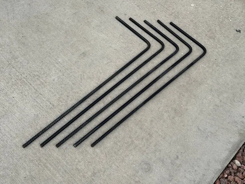 30" L-Shaped Rebar Stakes - Pre Bent - 1/2" Diameter (#4 Rebar) 9