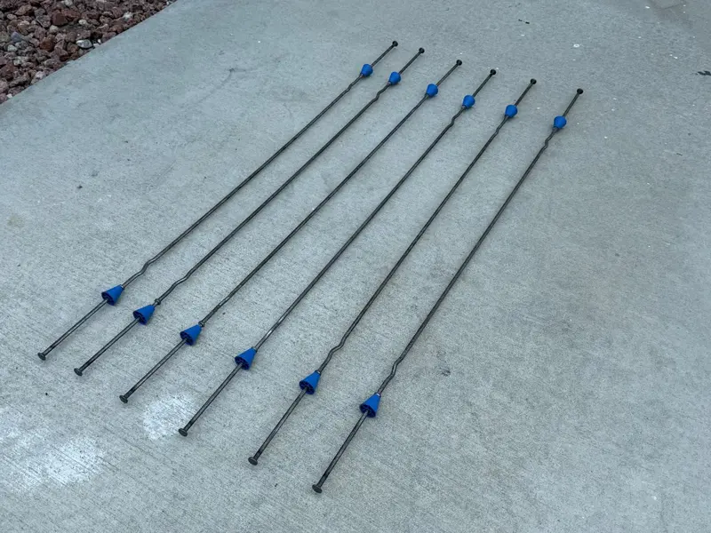 30" X 4 ¾" Standard Snap Ties For Concrete Forms (Short End) - 1" Plastic Cones 9