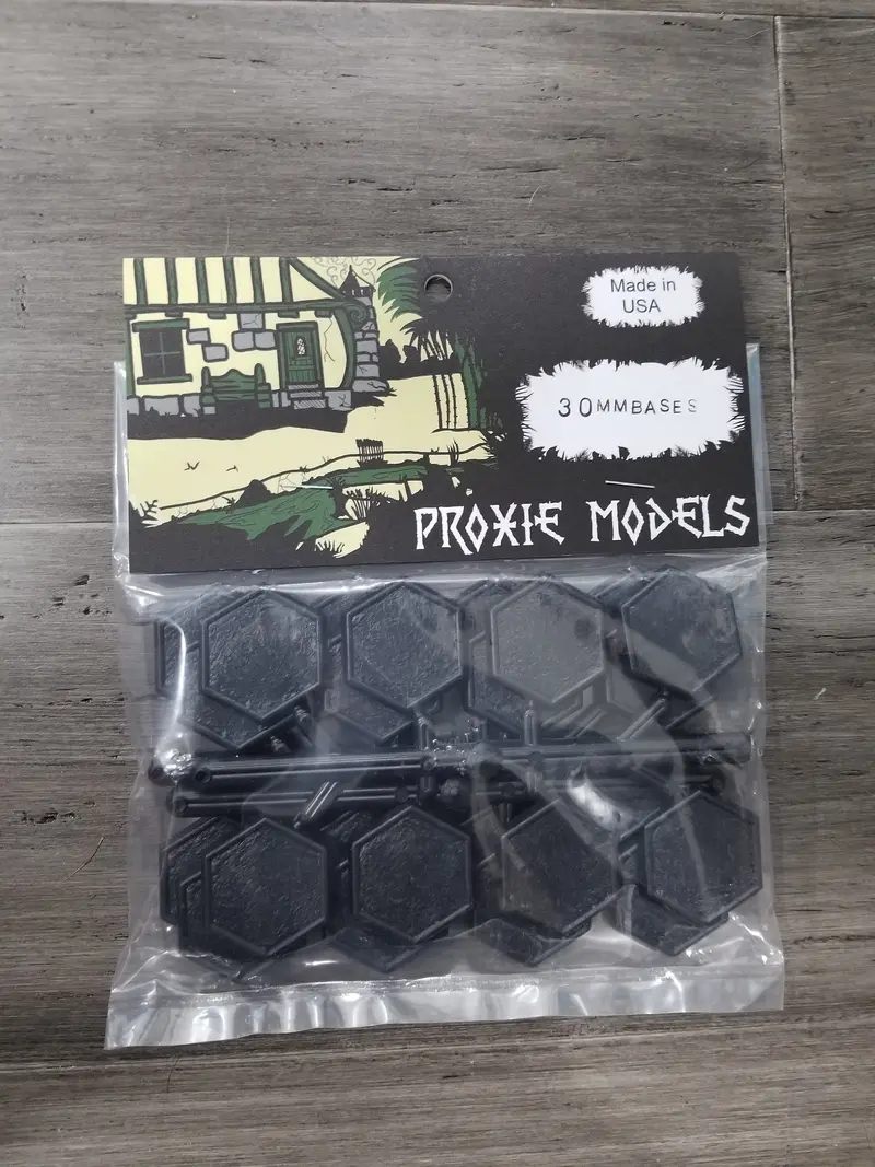30Mm Plastic Hex Bases (Pack Of 24)- Proxie Models 1