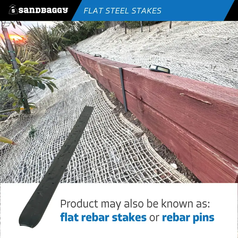36" Flat Steel Stakes For Concrete Forms With Nail Holes 9