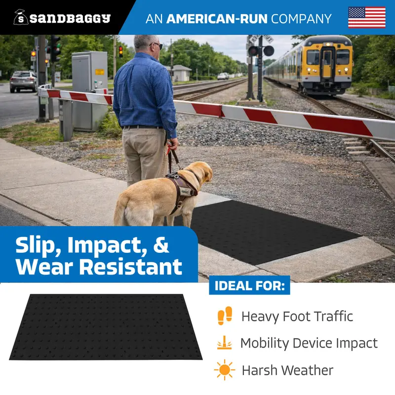 36" X 48" Ada Warning Pads - Surface Mount Truncated Dome Mats (Usa Made) | Black 4