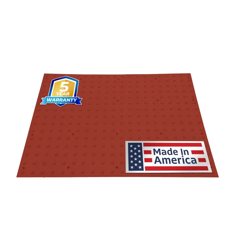 36" X 48" Ada Warning Pads - Surface Mount Truncated Dome Mats (Usa Made) | Red 1