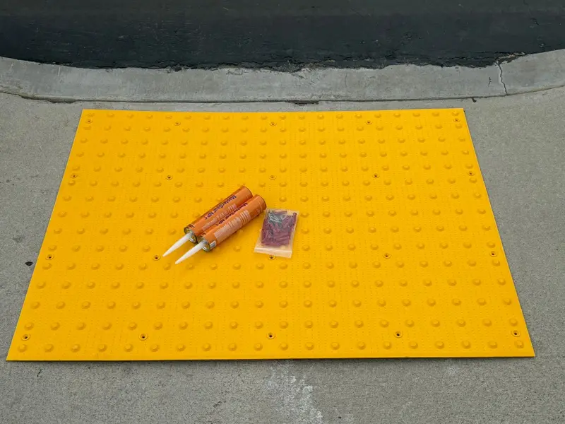 36" X 48" Ada Warning Pads - Surface Mount Truncated Dome Mats (Usa Made) | Yellow 2