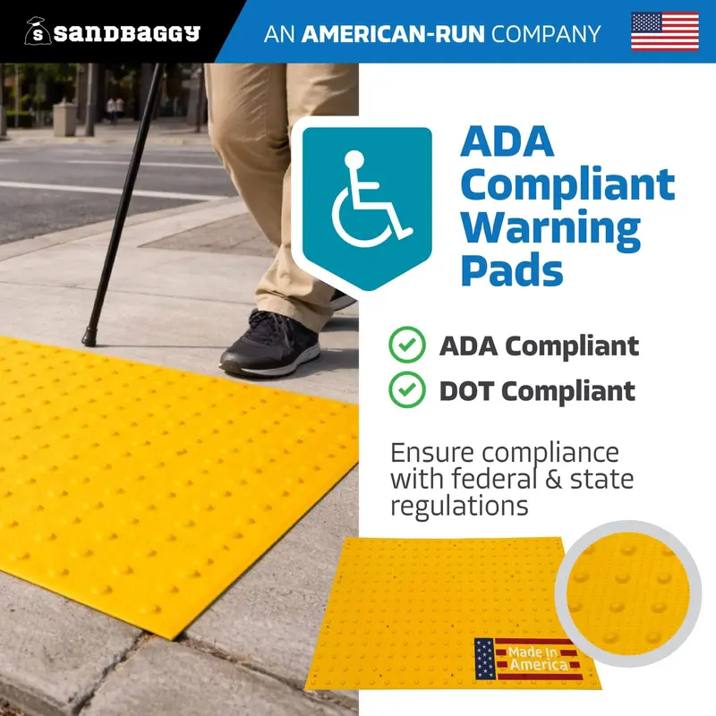 36" X 48" Ada Warning Pads - Surface Mount Truncated Dome Mats (Usa Made) | Yellow 6