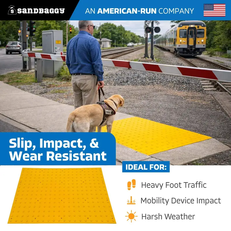 36" X 48" Ada Warning Pads - Surface Mount Truncated Dome Mats (Usa Made) | Yellow 7