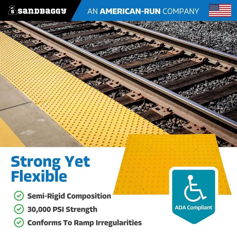 36" X 48" Ada Warning Pads - Surface Mount Truncated Dome Mats (Usa Made) | Yellow 8