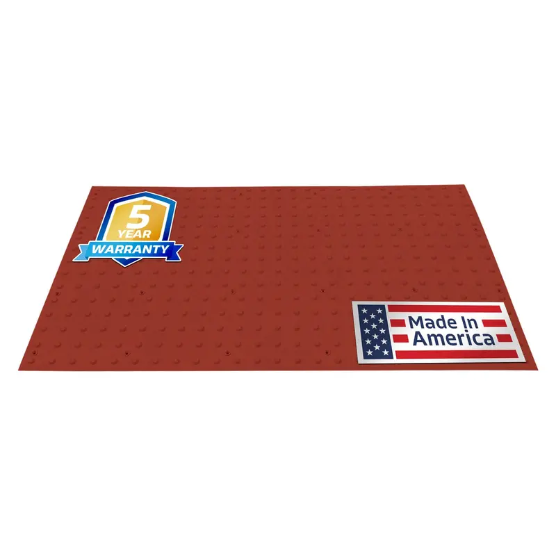 36" X 60" Ada Warning Pads - Surface Mount Truncated Dome Mats (Usa Made) | Red 1