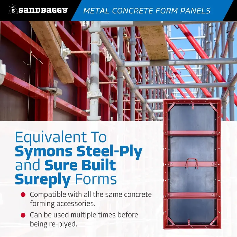 4 Ft Metal Concrete Form Panels For Walls & Columns - Hdo Plywood 4