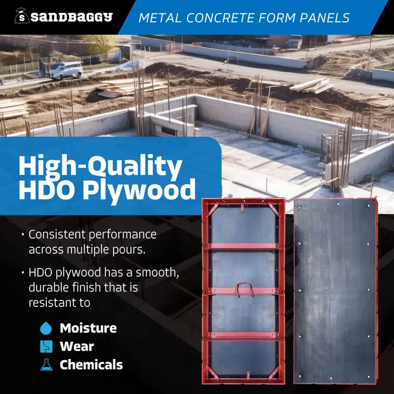 4 Ft Metal Concrete Form Panels For Walls & Columns - Hdo Plywood 7
